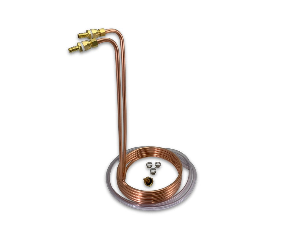 15’ Copper Immersion Wort Chiller, 1-3 Gallon Batch