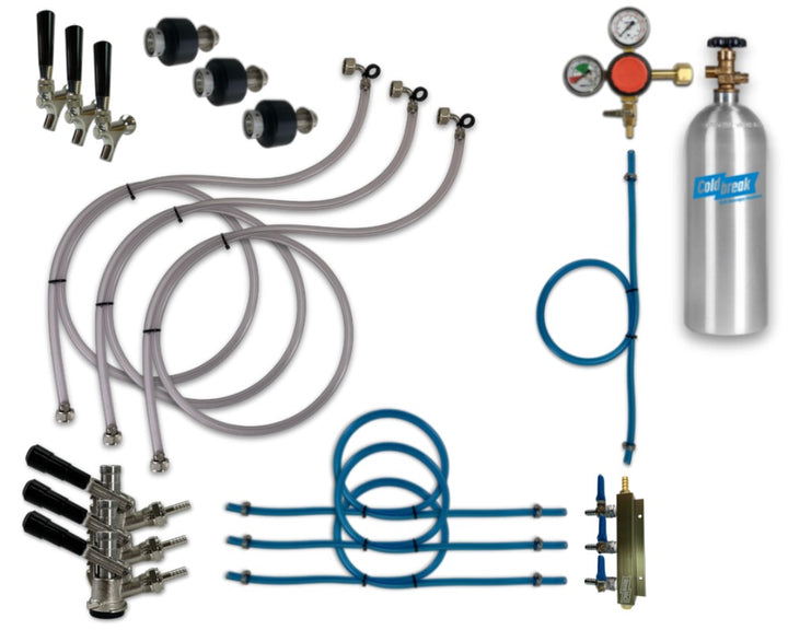 3-Tap Kegerator Kit, Stainless Steel