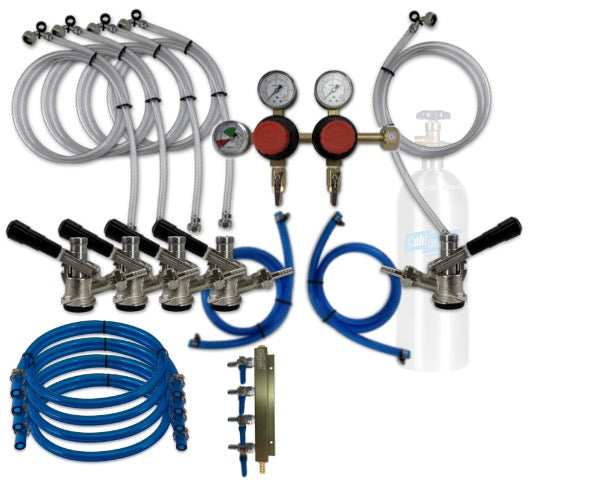 Build Your Own, Dual Regulator, CO2, Sankey D Kit (5-8 Taps)