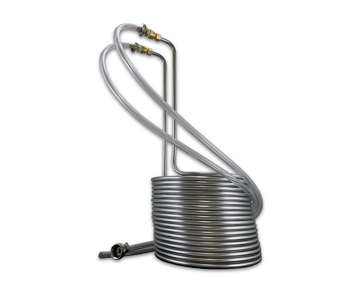 50’ Stainless Steel Immersion Wort Chiller, 5-9 Gallon Batch