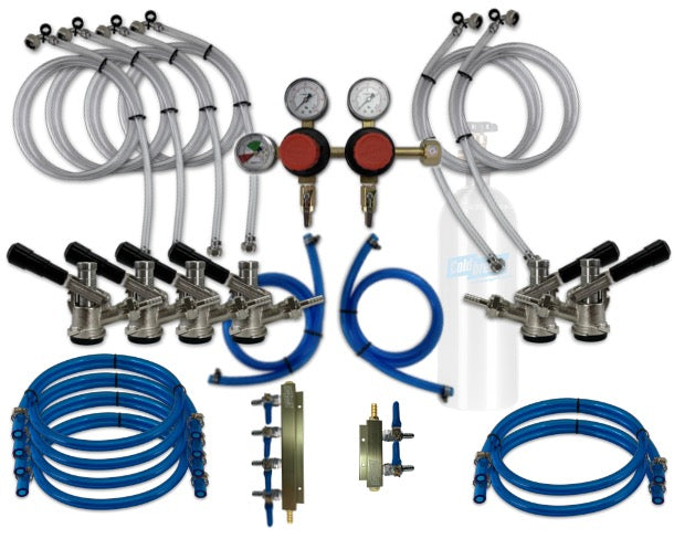 Build Your Own, Dual Regulator, CO2, Sankey D Kit (5-8 Taps)