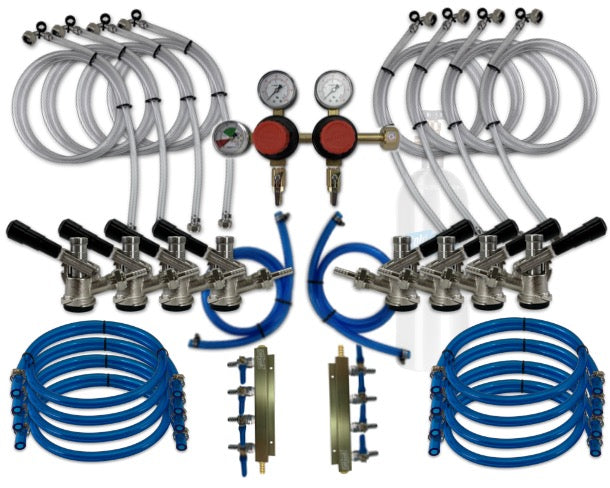 Build Your Own, Dual Regulator, CO2, Sankey D Kit (5-8 Taps)