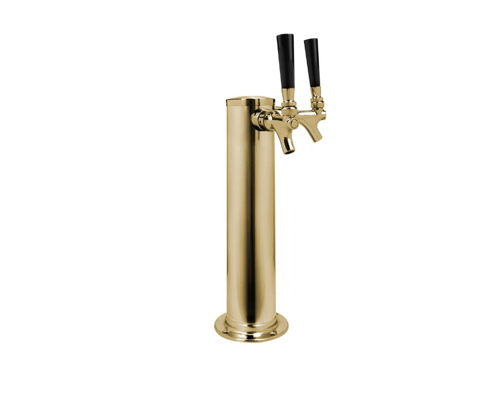 2 Tap Draft Beer Tower, Gold