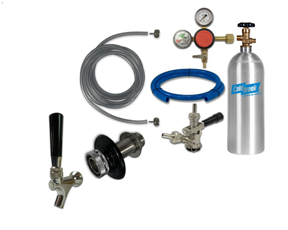 1 tap kegerator kit with co2 by coldbreak