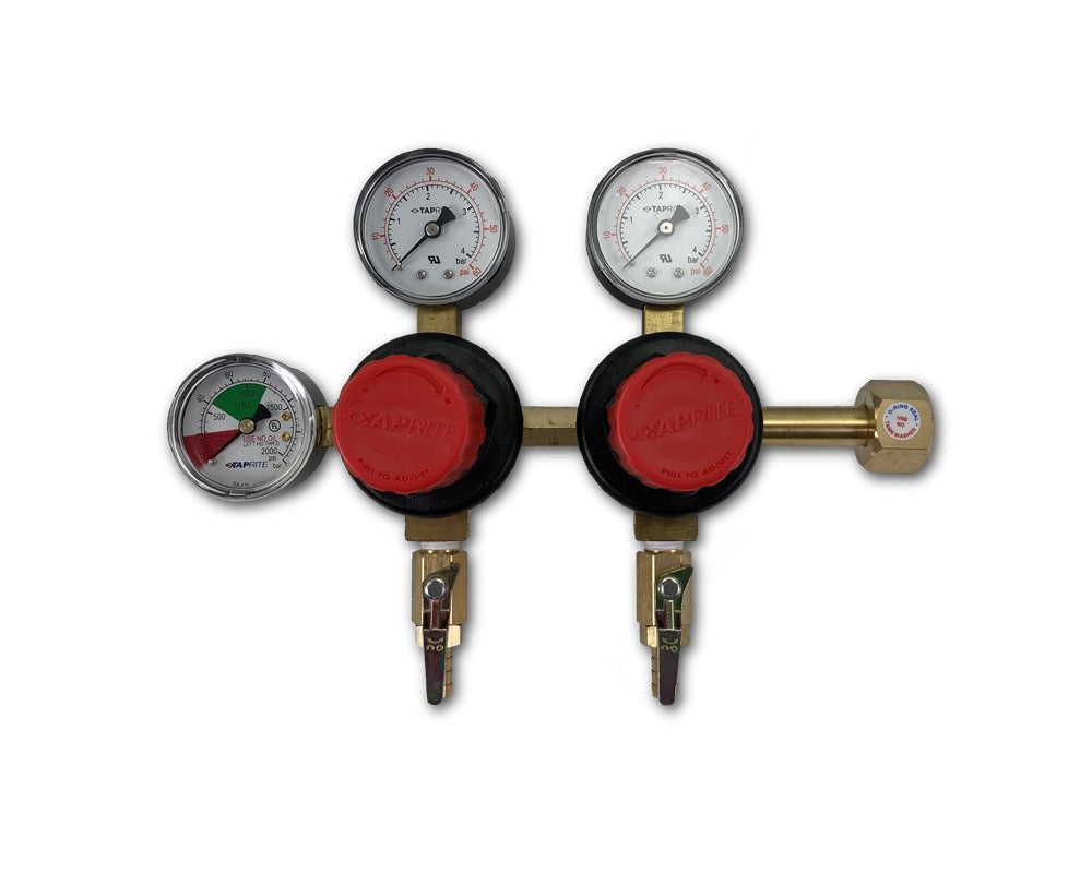 C02 Dual Regulator with Dual Gauges by Coldbreak